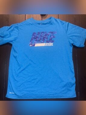 Nike Bright Blue Dri-FIT Graphic Tee